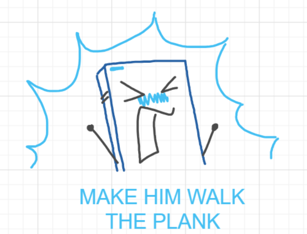 A panel from Ready Oar Knot, episode three of the Board Boards object show by Furretwalk/WalkingFurret.